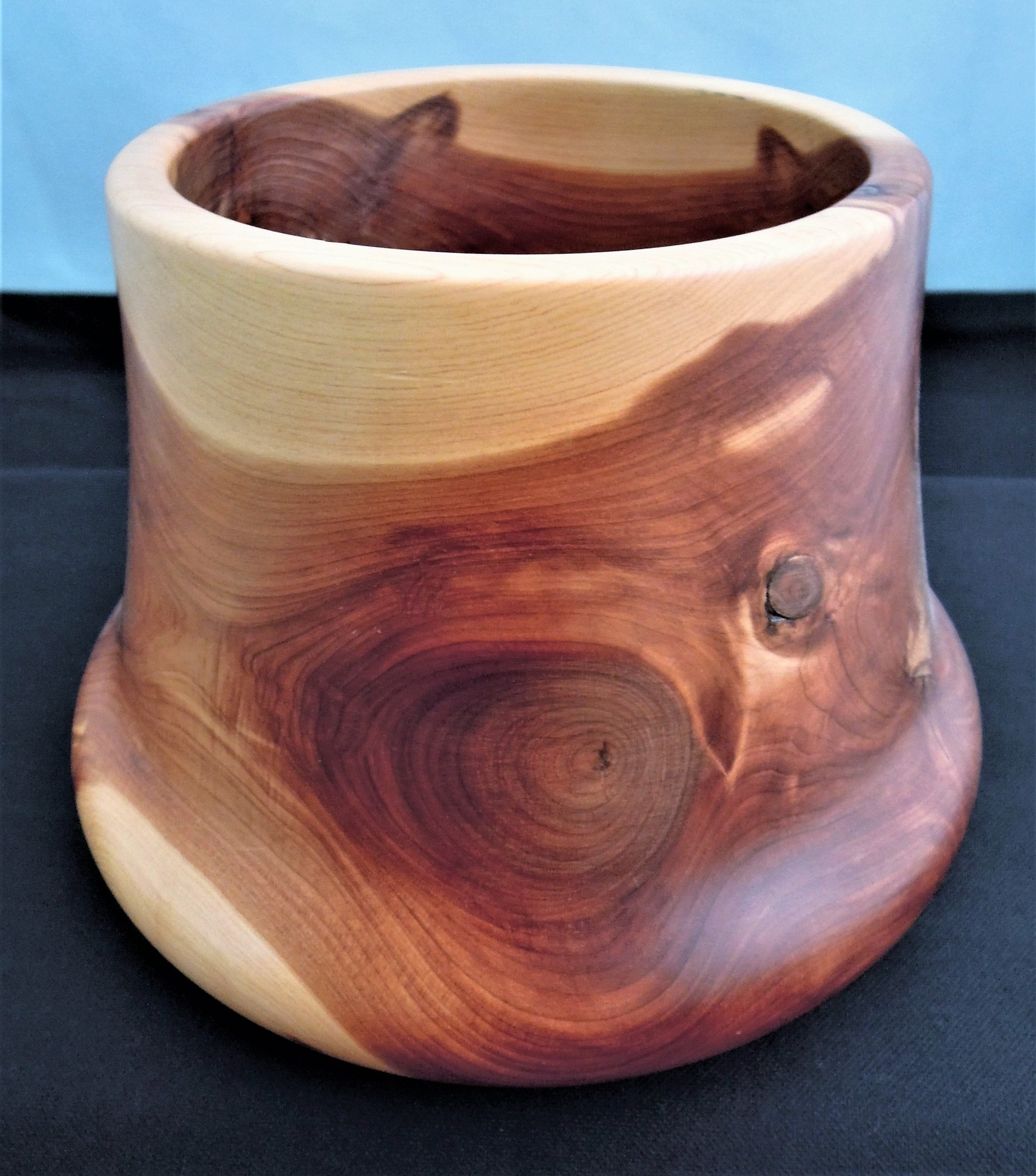 Made of Cedar
6"H X 7"Dia.
Signed and #102